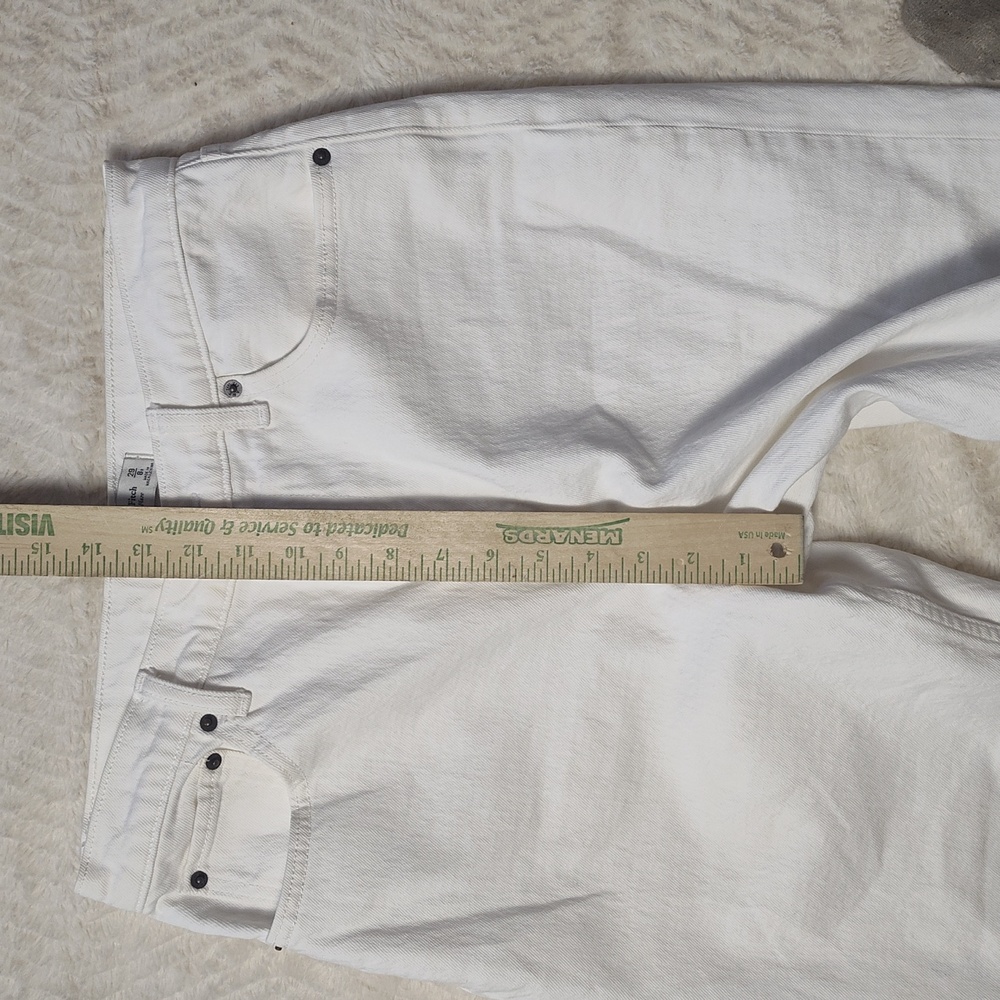 Ambercrombie And Fitch Ultra High Rise Kick Flare Women's White Jeans Size 29/8 - Picture 5 of 11